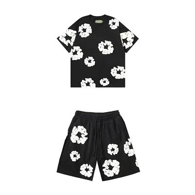 Denim Tears Cotton Wreath matching T-shirt and shorts set