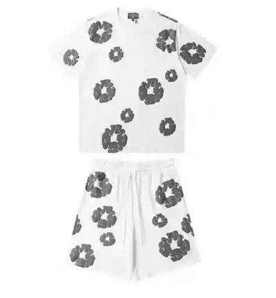 Denim Tears Cotton Wreath matching T-shirt and shorts set