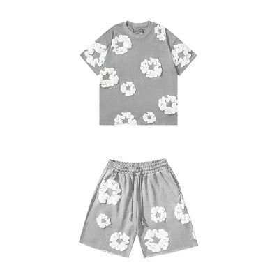Denim Tears Cotton Wreath matching T-shirt and shorts set